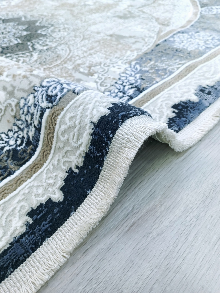 Ковер Deco Классический 27257 голубой овал