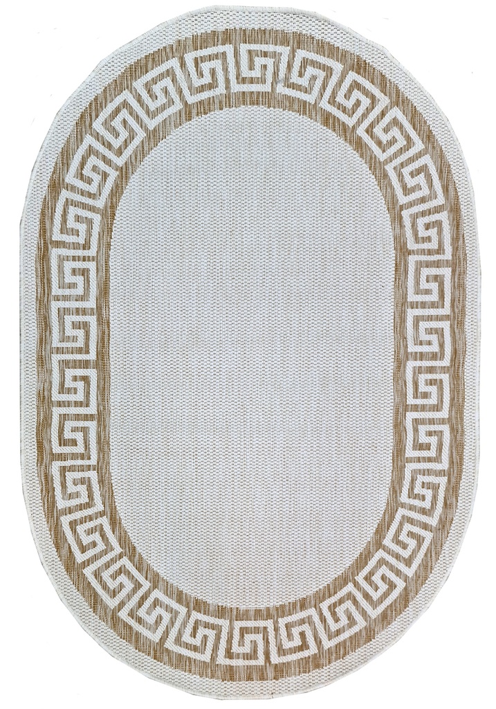 Ковер Vegas Безворсовый S002 Бежевый овал