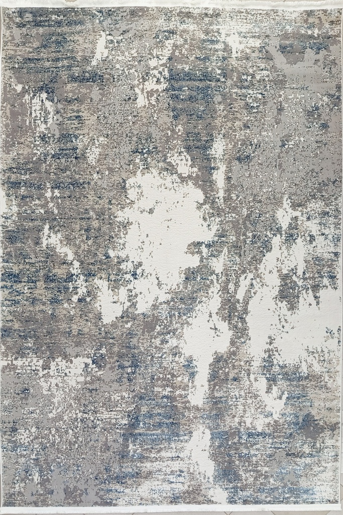 Ковер Лакшери современный 27704 серо-синий