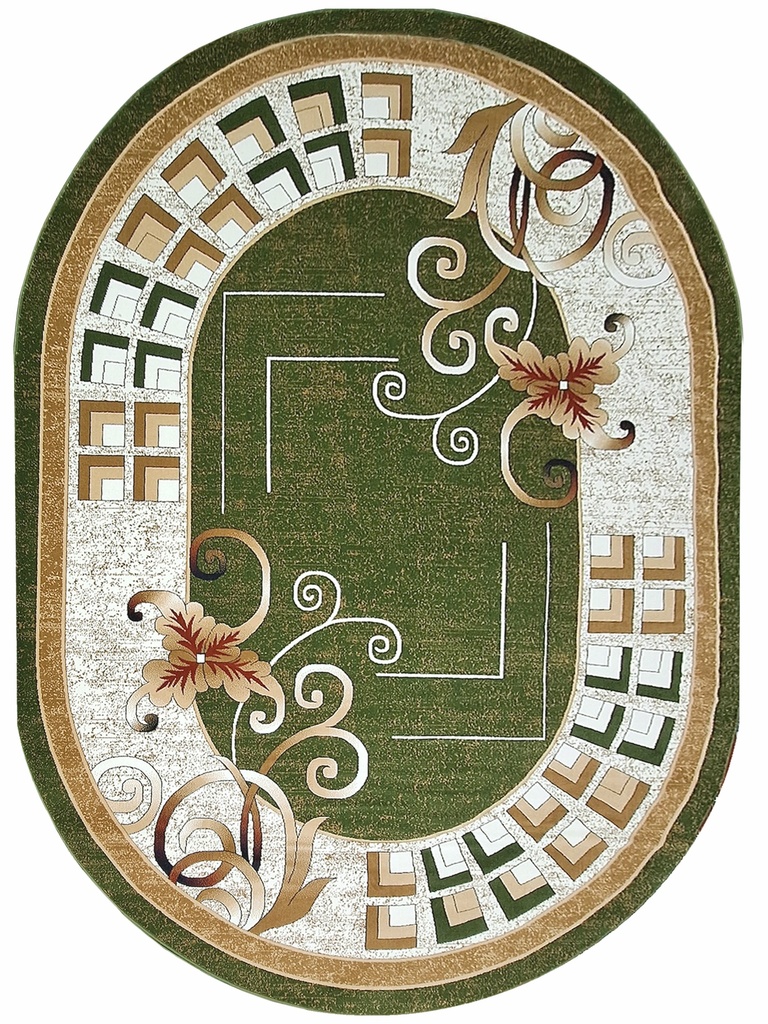 Ковер Ноктюрн Современный 41505/03 зеленый овал