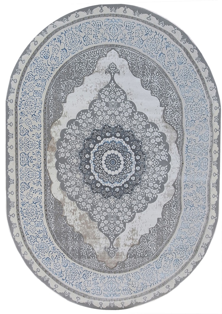 Ковер Лакшери классический 27715_23357 бежевый овал