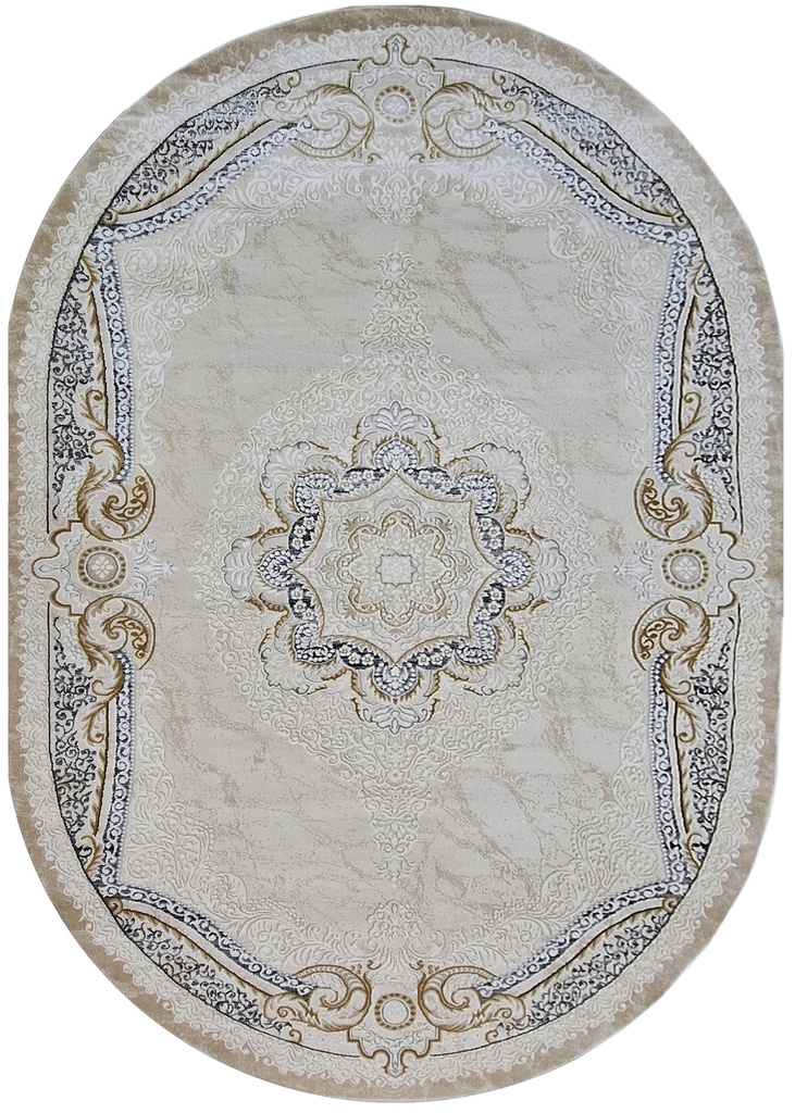 Ковер КАСКАД Классический 25649_24366 бежевый овал