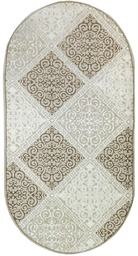 Ковер Визион современный 22005_24055 бежевый овал