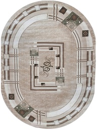 Ковер КРУИЗ современный 22413_29766 бежевый овал